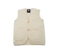 Hollert Wollweste Unisex Colorado Weiss Weste Merinowolle kuschelig weich & warm Größe S