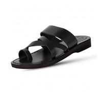 Holy Land Market Camel Biblische Herren-Sandalen aus echtem Leder, Schwarz - Schwarz - Größe: 38 EU