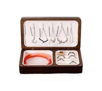 Holz-Schmuckschatulle für Damen, tragbarer Vintage-Organizer, Ringschmucketui, für Kinder, Tochter, , Freunde, Ring, Ohrringe, Armbänder, Halsketten, Schreibtisch, Tisch, Kommode, Zuhause