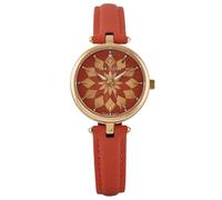 HOLZKERN Damen-Quarzuhr Mirrormaze Tulpenbaum/Goldfarben Gehäuse aus poliertem Edelstahl, Armbanduhr für Frauen 9010631024673