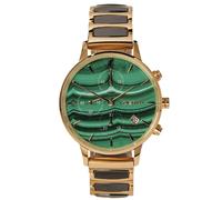 Holzkern Damenuhr Chronograph Jolly Malachit/Keramik