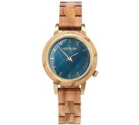 HOLZKERN Damenuhr Quarz Antrim Olive/Perlmutt Elegante Uhr mit goldfarbenen Zeiger und Indizes, 9010631017361
