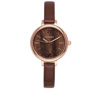 Holzkern Damenuhr Quarz Shirin Walnuss/Roségoldfarben