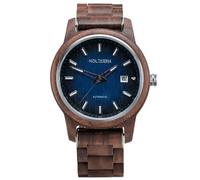 Holzkern Herrenuhr Automatik Nightbird Walnuss/Blau