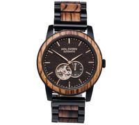 Holzkern Herrenuhr Automatik San Francisco Zebrano/Ahorn