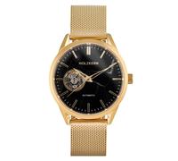 Holzkern Unisex-Armbanduhr Automatik Inverno Marmor/Goldfarben