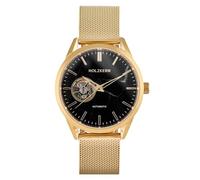 HOLZKERN Unisex-Armbanduhr Automatik Inverno Marmor/Goldfarben 9010631022228