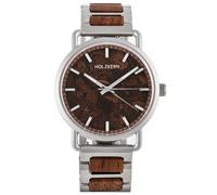 Holzkern Unisex-Uhr Quarz Espressino Kaffee/Walnuss
