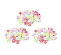 Holzknöpfe, bemalte kleine Äpfel, zwei Löcher, Tierschnallen, Naturholz, DIY, handgefertigte Kleidung, Dekoration, 200 Stück, 4 Packungen