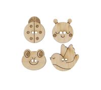 Holzknöpfe Tiere ll 4 Stück