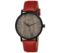 Holzwerk Germany Handgefertigte Flache Designer Unisex Herren Uhr Damen Öko Natur Holz Armband Analog Klassisch Quarz Braun Holzuhr Schwarz Leder-Armband