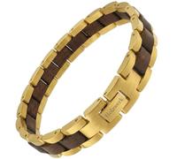 Holzwerk LEHNSEE Natur Holz Armband für Damen und Herren Holzarmband Herrenarmband Damenarmband Braun Gold Einstellbar inkl. Armbandkürzer und Aufbewahrungsbox