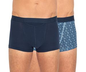 HOM 2-er Set Boxer Briefs Blau & gemustert
