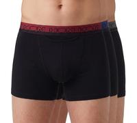 HOM 3-er Set Boxer Briefs Schwarz mit verschiedenfarbigem Webbund