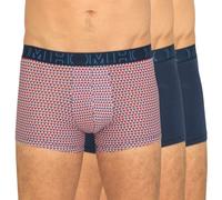 HOM 3-er Set Trunks Blau, Blau mit Muster