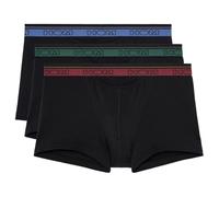 HOM 3er Pack Herren Tiago Retro Pant Boxer Short Unterhosen Baumwolle | Horizontaler Eingriff Leicht und atmungsaktiv Kontrastbund mit dezentem Logo