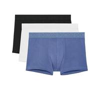 Boxershorts HOM "Armand", Herren, Gr. XXL, weiß (schwarz, blau, weiß), Obermaterial: 95% Baumwolle, 5% Elasthan, körpernah, Unterhosen, ohne Eingriff, weich, Cotton-Mix, bequem (79709752-XXL) schwarz,