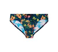 HOM Herren Badehose Swim Briefs, Flamingo-Druck, rosa auf marinefarbenem Hintergrund, XL