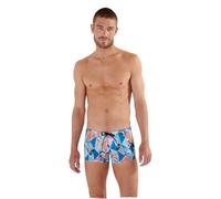 HOM Badehose mit CROS-Anschluss, Postkarte mit Rautenmuster, Orange/Blau, S