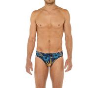 HOM Badeslip Herren Mikrofaser blau gemustert, S