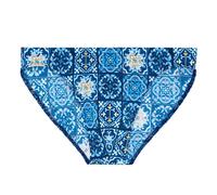 Badeslip HOM "Badeslip Swim Micro Briefs Maiolica 1er Pack", Herren, Gr. M, N-Gr, bunt (blau, weiß), Obermaterial: 80% Polyamid PA. 20% Elasthan EL. Futter: 73% Polyamid PA. 27% Elasthan EL., Badehose
