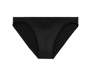 HOM Herren Badeslip - Sea Life, Swim Micro Briefs, Badehose, einfarbig M Schwarz