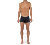 HOM Herren Badehose SEA LIFE Slim Fit mit Label-Patch einfarbig Schwarz XXL