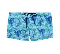 HOM Herren Boxer De Bain Tartane Schwimm-Slips, Blue Print, S