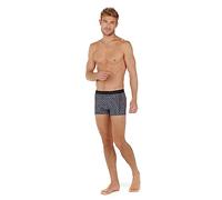 HOM Herren Boxer HO1 Vince Retroshorts, Imprimé géométrique Noir/gris, L