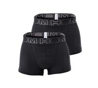 HOM Herren Boxer Shorts, 2er Pack - HOM Boxerlines #2, Baumwolle Schwarz XL
