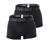 HOM Herren Boxer Shorts, 2er Pack - HOM Boxerlines #2, Baumwolle Schwarz / XL XL Schwarz