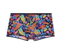 HOM Trunks Wonka – floraler Allover-Print – Schwarz Größe L