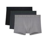 HOM Herren Boxershorts, 3er Pack - Armand #2, Boxer Briefs, Unterwäsche, Baumwollmischung, einfarbig Schwarz/Grau / M M Mehrfarbig