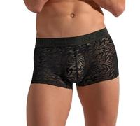 HOM Herren Boxershorts Shorts Unterhosen Boxer Trunk Free Cut Lace, Farbe:Schwarz, Größe:L, Artikel:-0004 Black