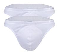 HOM Herren Comfort Micro Brief 2er Pack - Slip, Unterwäsche, Baumwolle, einfarbig S Weiß