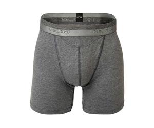 HOM Herren Long Boxer Brief - HO1, Shorts, Unterwäsche, einfarbig Grau S