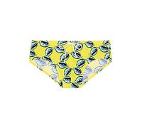 Hom Herren Mahdi Swim Mini Briefs Schwimm-Slips, Bedruckt mit Muschel, Türkis und Weiß, gelber Hintergrund, 48