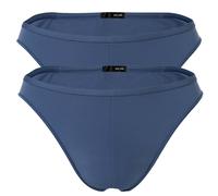 HOM Herren Micro Briefs Plumes 2er Pack - Ultralight Microfiber, Slip, Unterwäsche, Stretch, einfarbig XL Blau