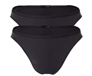 HOM Herren Micro Briefs Plumes 2er Pack - Ultralight Microfiber, Slip, Unterwäsche, Stretch, einfarbig XL Grau