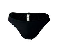 HOM Herren Micro Briefs Plumes - Ultralight Microfiber, Slip, Unterwäsche, Stretch, einfarbig M Schwarz