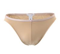 HOM Herren Micro Briefs Plumes - Ultralight Microfiber, Slip, Unterwäsche, Stretch, einfarbig XL Nude