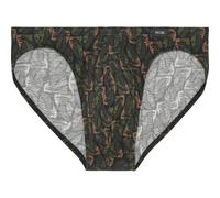 HOM Herren Micro-Slip Komfort Vizzavona Briefs, Überarbeitetes Pflanzliches Camouflage-Muster In Khaki, Grau Und Orange, M EU