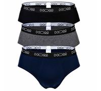 HOM Herren Mini Briefs, Multipack - Boxerline #2, Slips, Unterhose Schwarz/Grau/Blau M 6er Pack (2x3P)