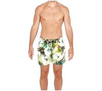 Hom Herren Savannah Beach Boxer Badehose, Imprimé Floral Beige/Vert, L