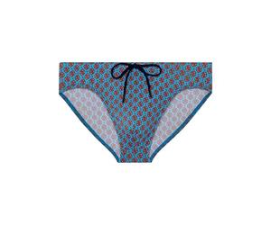 HOM Herren Slip De Bain Anglet Schwimm-Slips, Türkis-Druck, S