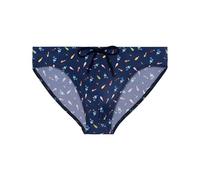 HOM Herren Slip De Bain Summer Schwimm-Slips, Navy Print, 50