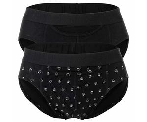 HOM Herren Slips, 2er Pack - Mini Briefs HO1 Gabriele #2, Baumwollmischung S Mehrfarbig