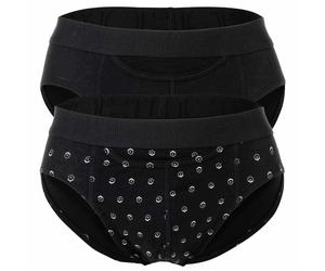 HOM Herren Slips, 2er Pack - Mini Briefs HO1 Gabriele #2, Baumwollmischung Schwarz S