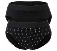 HOM Herren Slips, 2er Pack - Mini Briefs HO1 Gabriele #2, Baumwollmischung Schwarz XL