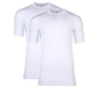 HOM Herren T-Shirt Crew Neck 2er Pack - Tee Shirt Harro New, kurzarm, Rundhals, einfarbig Weiß L